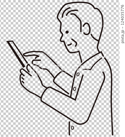 Middle-aged man's business scene 2 124035776