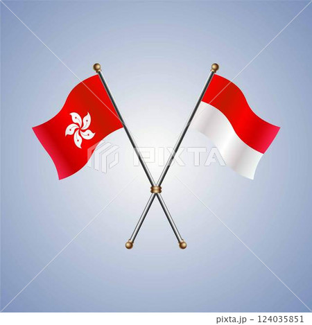 Hong Kong and Indonesia flags relations Hong Kong and Indonesia flags relations 124035851