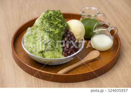 濃厚抹茶とあずきの贅沢かき氷 124035857