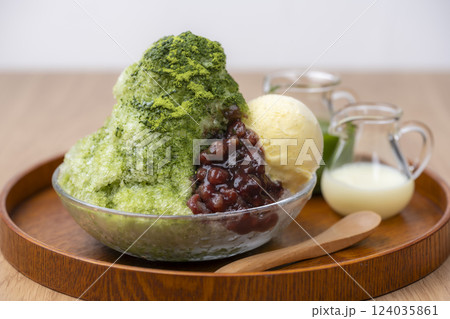 濃厚抹茶とあずきの贅沢かき氷 124035861