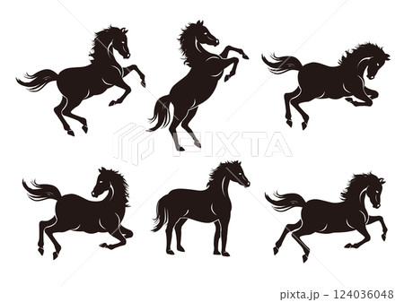 馬イラストセット01 124036048