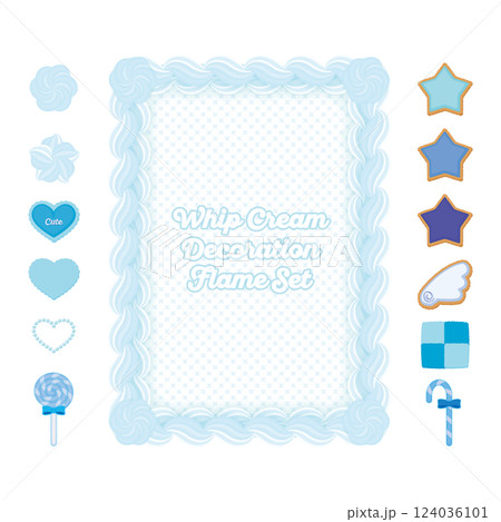 爽やかなバレンタインカードのイラストセット 124036101