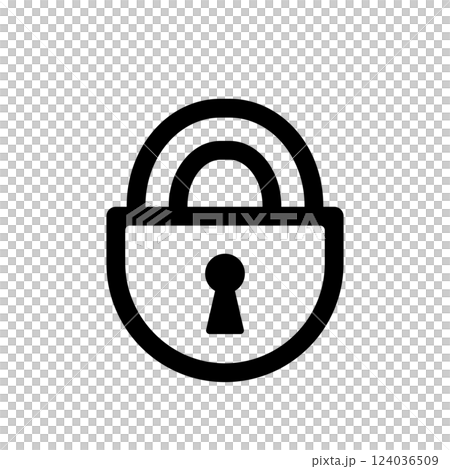 Padlock icon illustration 124036509