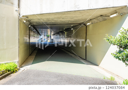 遊歩道のトンネルの入り口 遊歩道のトンネルの入り口 124037084