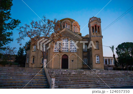 The abandoned Orthodox Church of Saints Sergius and Bacchus in Northern Cyprus. The image captures the region historical heritage and the beauty of its forgotten architecture The abandoned Orthodox Church of Saints Sergius and Bacchus in Northern Cyprus. The image captures the region historical heritage and the beauty of its forgotten architecture 124037350