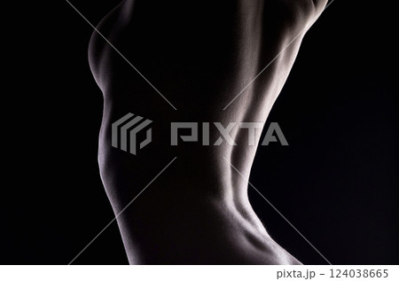 Naked silhouette. Beautiful Sexy body. girls Back Naked silhouette. Beautiful Sexy body. girls Back 124038665