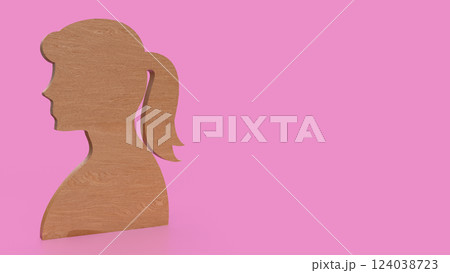 The Woman plat for female or  feminine concept 3d Rendering. 124038723