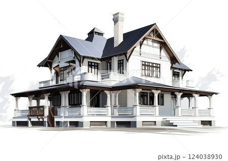 Grand Estate with Welcoming Porch 124038930