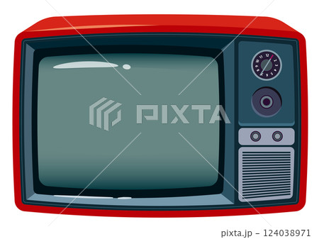 レトロなブラウン管テレビ イラスト 124038971