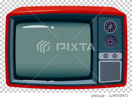 レトロなブラウン管テレビ イラスト 124038971