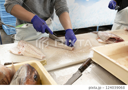 鯛を捌く 鯛を捌く 124039068