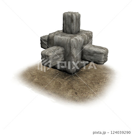 altar monument, 3d visualization, illustration altar monument, 3d visualization, illustration 124039290