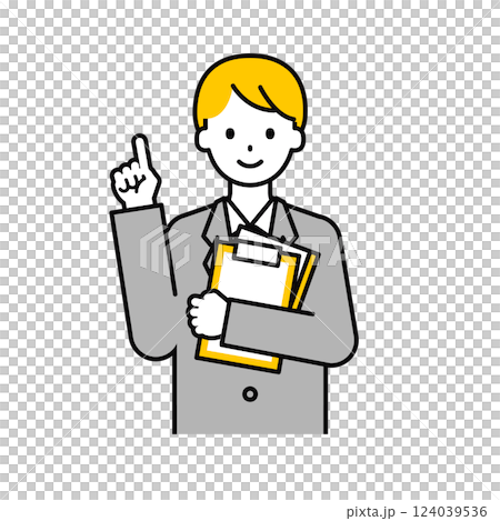 Upper body pose_simple office worker male 16 124039536