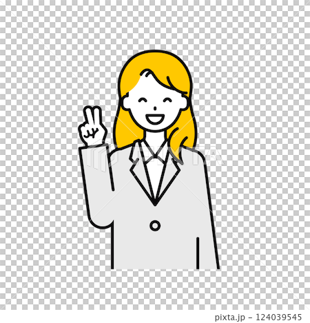 Upper body pose_simple office worker woman 04 124039545