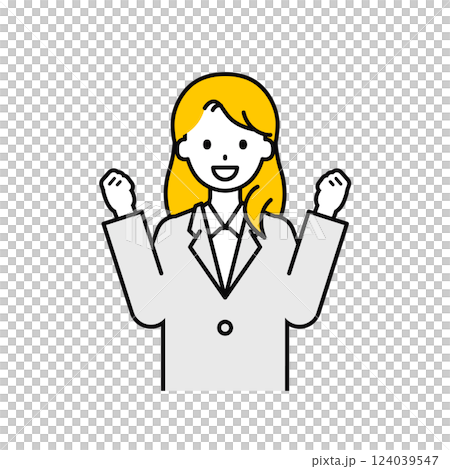 Upper body pose_simple office worker woman 06 124039547