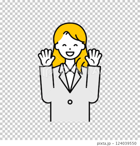 Upper body pose_simple office worker woman 09 124039550