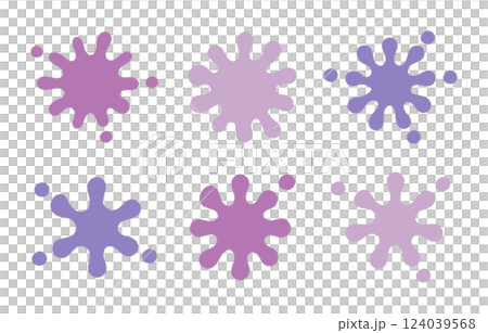 Colorful paint ink stain splash purple 124039568