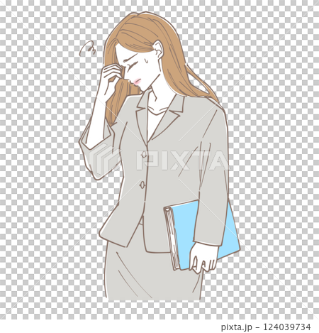 A tired business woman A tired business woman 124039734