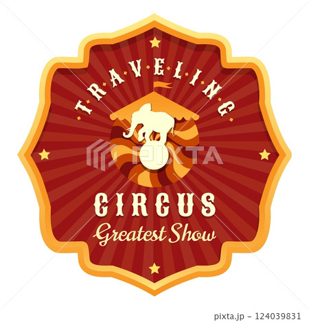 Traveling circus carnival show emblem 124039831