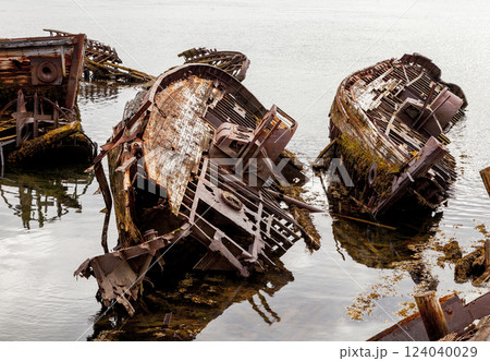Cemetery of ships in the Murmansk region 124040029