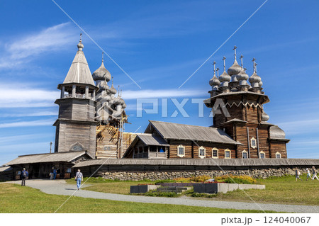 Wooden church on island Kizhi, Russia Wooden church on island Kizhi, Russia 124040067