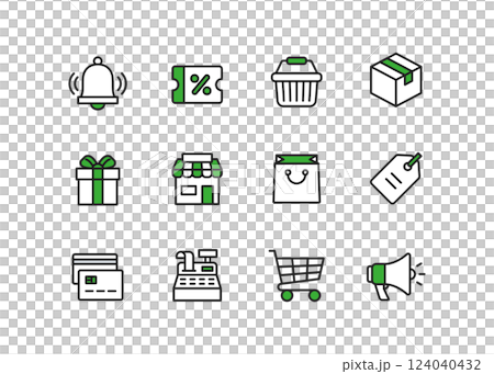 商店/超市圖標集 124040432