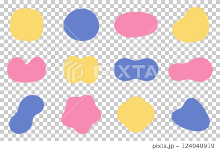 彩色蓬鬆流體形狀套裝 彩色 124040919