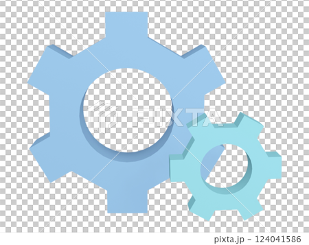 Two pastelblue gears interlock, symbolizing teamwork, collaboration, and efficient processes. A clean, minimalist design perfect for illustrating concepts of synergy, mechanics, or technology. Two pastelblue gears interlock, symbolizing teamwork, collaboration, and efficient processes. A clean, minimalist design perfect for illustrating concepts of synergy, mechanics, or technology. 124041586