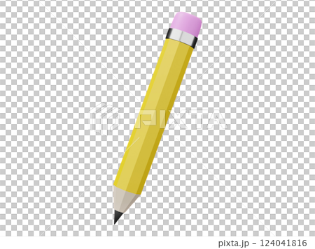 A vibrant yellow pencil with a pink eraser, angled dynamically against a white background. Perfect for education, creativity, or backtoschool themes. A vibrant yellow pencil with a pink eraser, angled dynamically against a white background. Perfect for education, creativity, or backtoschool themes. 124041816