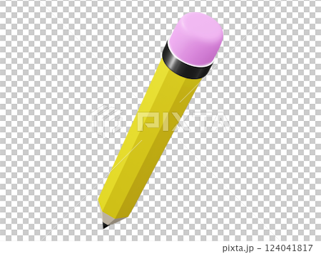 A vibrant yellow pencil with a pink eraser, angled dynamically against a white background. This image symbolizes creativity, learning, and new beginnings. A vibrant yellow pencil with a pink eraser, angled dynamically against a white background. This image symbolizes creativity, learning, and new beginnings. 124041817