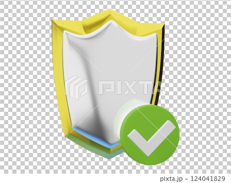 Vibrant 3D illustration of a protective shield with a green checkmark, symbolizing security, safety, and approval. Perfect for websites, apps, or presentations needing a modern, reassuring visual. Vibrant 3D illustration of a protective shield with a green checkmark, symbolizing security, safety, and approval. Perfect for websites, apps, or presentations needing a modern, reassuring visual. 124041829