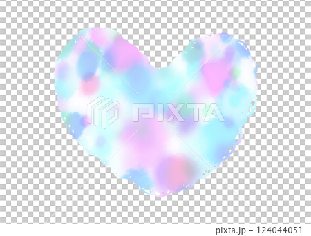 Colorful hearts with blurred patterns 124044051
