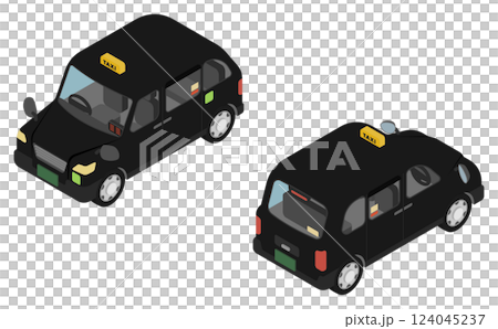 Isometric illustration: Taxi 124045237