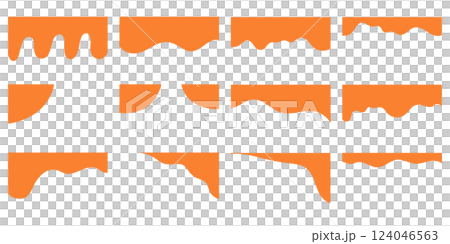 Creative orange drip and wave-style header designs in various shapes, perfect for banners, websites, and promotional layouts. Creative orange drip and wave-style header designs in various shapes, perfect for banners, websites, and promotional layouts. 124046563