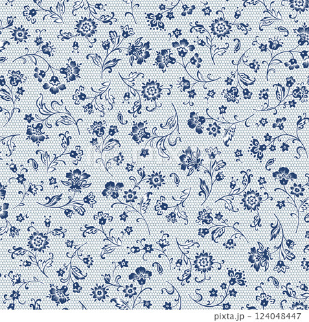 テキスタイルや背景に最適な更紗がら, テキスタイルや背景に最適な更紗がら, 124048447
