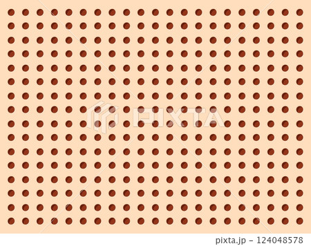Peg board. Pegboard perforated panel on wall for construction tools, wood metal rack with hole texture mechanics bench garage workshop storage organize ceiling vector illustration 124048578
