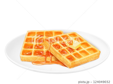 アメリカンワッフル メープルシロップ アメリカンワッフル メープルシロップ 124049032