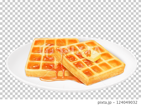 アメリカンワッフル メープルシロップ アメリカンワッフル メープルシロップ 124049032