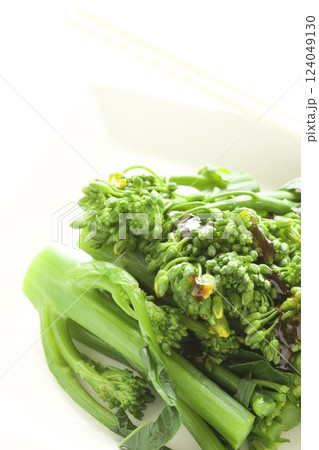 茹でた菜の花 124049130