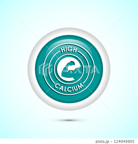 High calcium icon design illustration, High calcium label, logo, sign, symbol, Button design High calcium icon design illustration, High calcium label, logo, sign, symbol, Button design 124049805