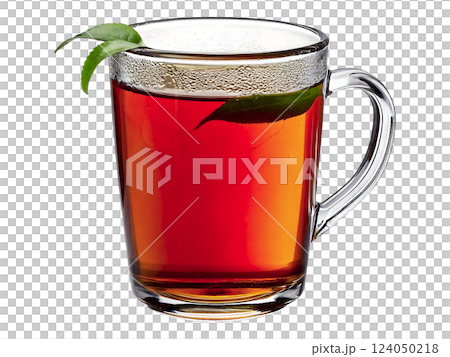 Refreshingly crisp image of a steaming cup of tea.  Perfect for websites, blogs, or advertisements focused on healthy beverages, relaxation, or comfort. 124050218