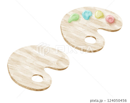 絵の具のパレットのイラスト 124050456