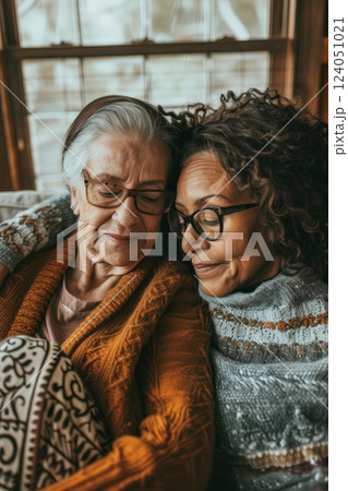 A caregiver providing companionship to a senior, spending quality time together, illustrating the importance of building strong relationships in caregiving 124051021