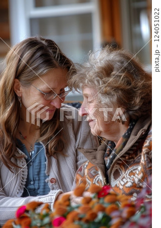 A caregiver providing companionship to a senior, spending quality time together, illustrating the importance of building strong relationships in caregiving 124051022