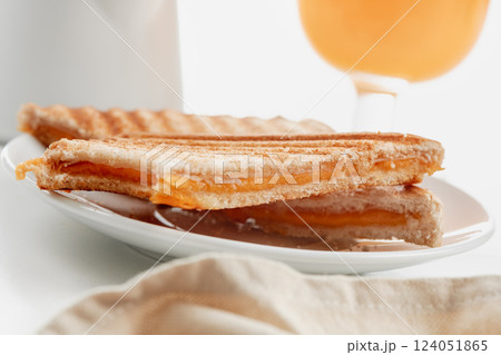 freshly grilled ham and cheese sandwich 124051865