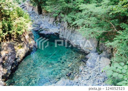<長野>阿寺渓谷 犬帰りの淵 <長野>阿寺渓谷 犬帰りの淵 124052523