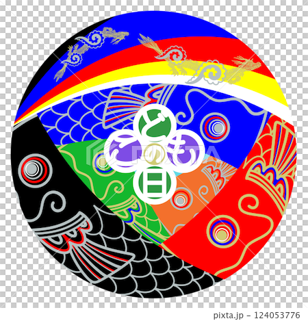 Illustration of a simple carp streamer Illustration of a simple carp streamer 124053776