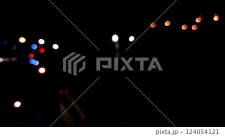 Multicolored night light bookeh effect on diwali and new year Multicolored night light bookeh effect on diwali and new year 124054121