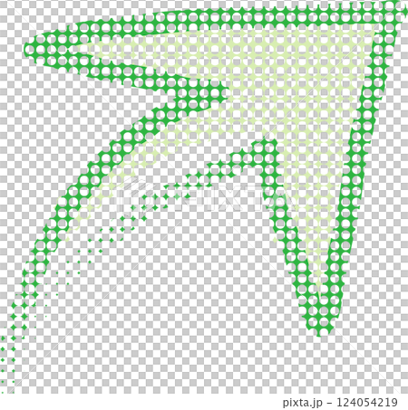 Green dot blurred arrow 124054219