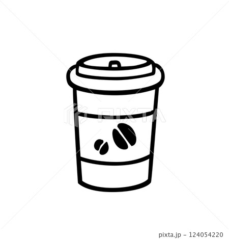 シンプルなコーヒーのイラスト素材 124054220